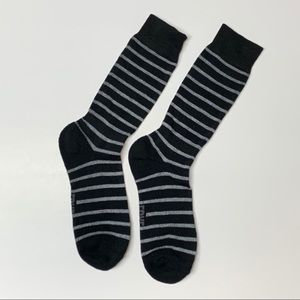 Frye Accessories - Frye Crew Socks Black with Gray Stripes Frye Accessories - Frye Crew Socks Black with Gray Stripes